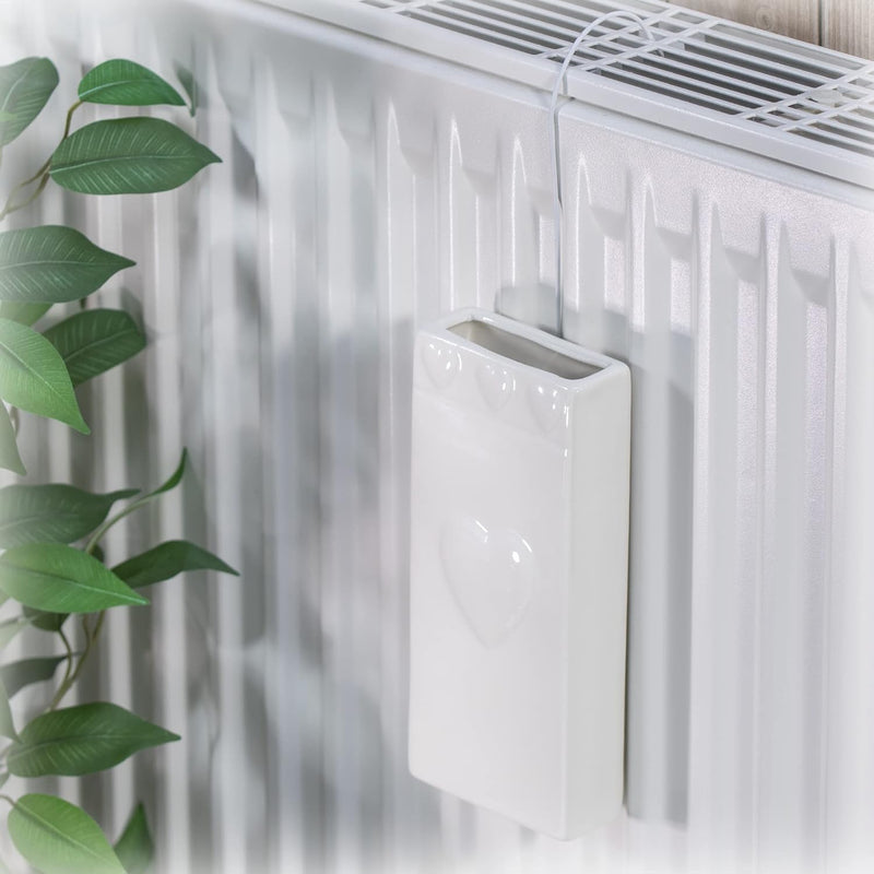 com-four® 3x Luftbefeuchter Heizung - Heizkörper Luftbefeuchter mit Herzmuster - Heizung Wasserverdu