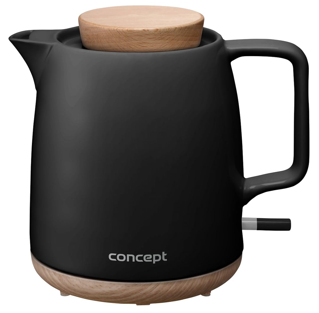 Concept RK0086 Keramik-Wasserkocher Elegant 1 l schwarz