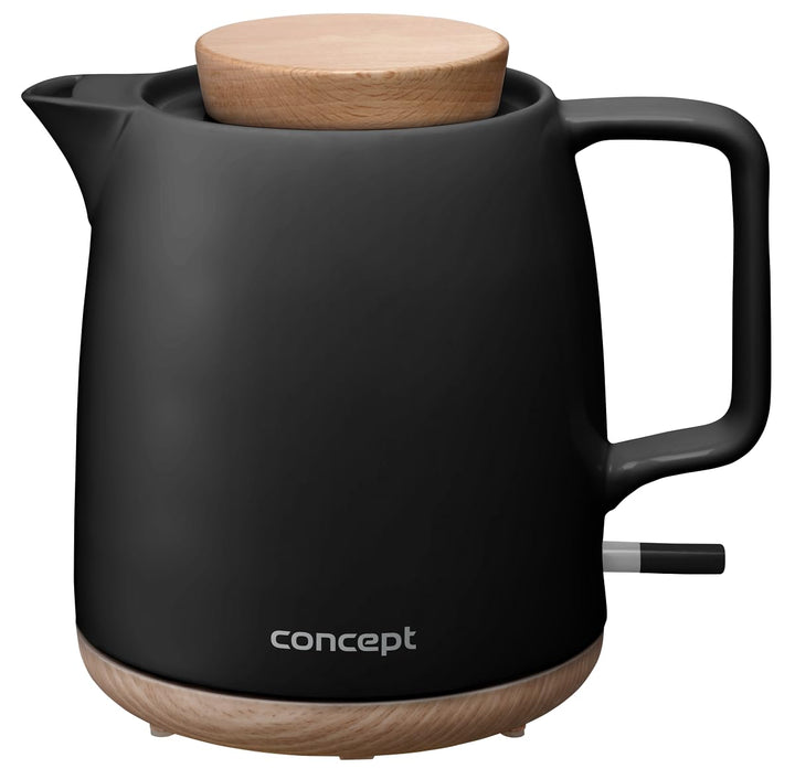 Concept RK0086 Keramik-Wasserkocher Elegant 1 l schwarz