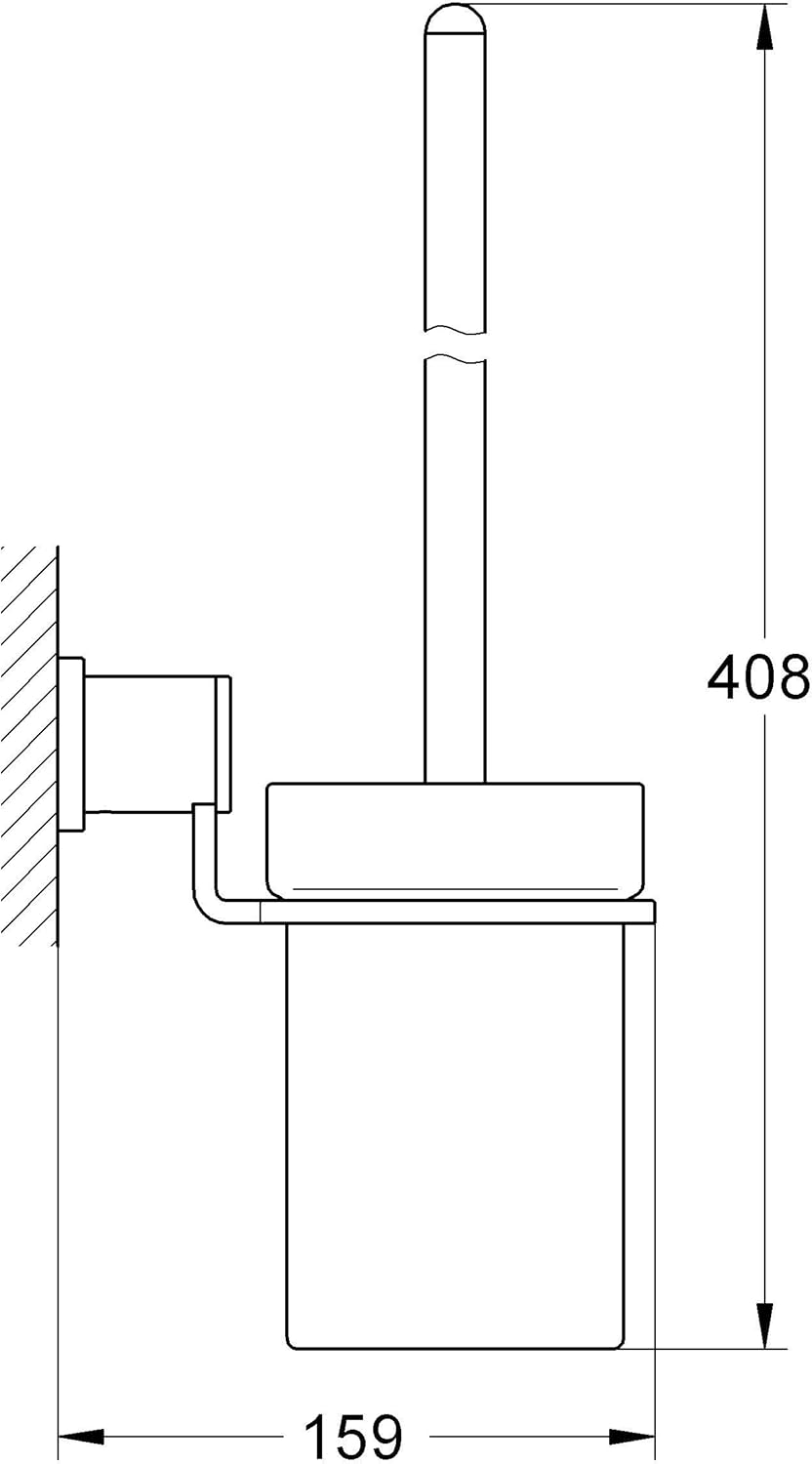 GROHE Allure WC-Buerstengarnitur Wandmodell, verchromt 40340000