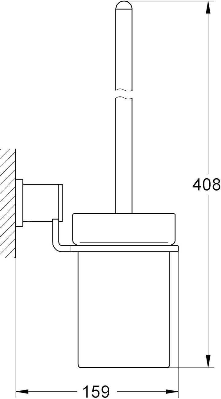 GROHE Allure WC-Buerstengarnitur Wandmodell, verchromt 40340000