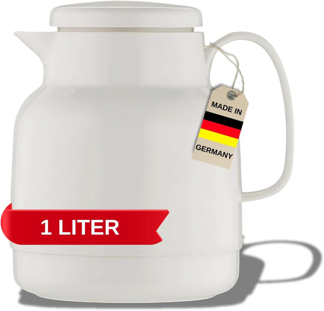 Helios Mondo Kunststoff-Isolierkanne, weiss, 1 Liter 1,0 Liter Weiss, 1,0 Liter Weiss