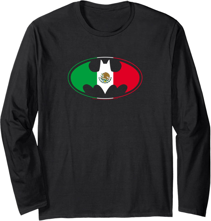 Batman Mexican Flag Shield Langarmshirt