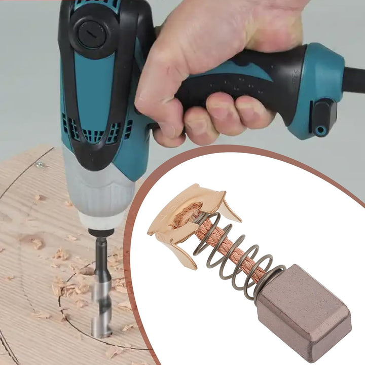 4 Stück Kohlebürsten für Elektrowerkzeuge Ersatz-Motorbürsten 7 Mm X 7 Mm X 9,5/12 Mm Kompatibel mit