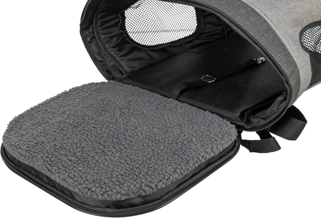 Trixie 28944 Rucksack Timon, 34 × 44 × 30 cm, schwarz/grau, 1 Stück (1er, schwarz/grau