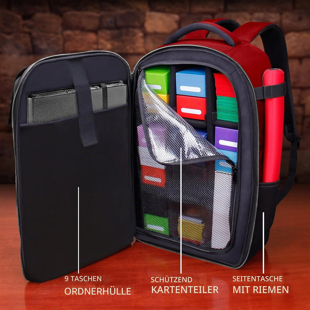 ENHANCE MTG-Rucksack - Sammleredition TCG-Rucksack für Deckboxen, gesleevte Karten, Spielmatten, MTG