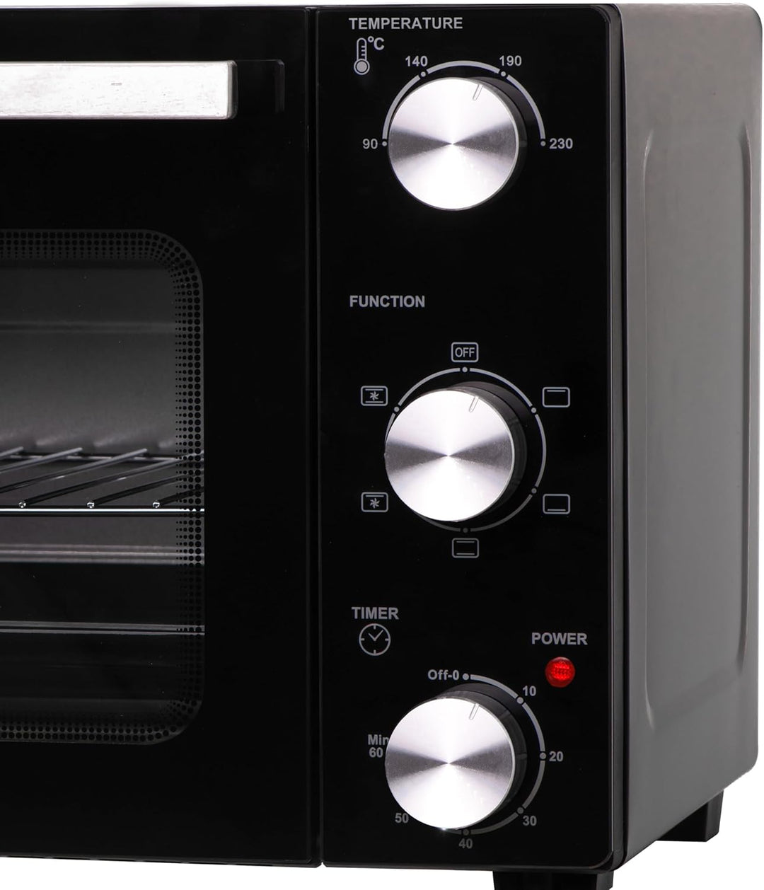 ADLER EUROPE AD 6024 Mini Elektrischer Ofen 22L, Minibackofen mit Umluft, Timer, Ideal für Camping