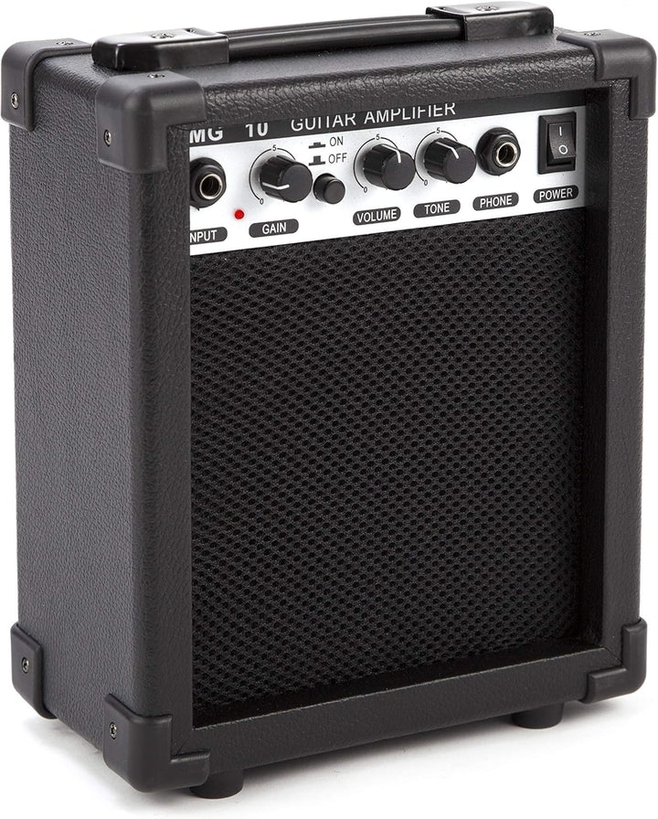 RockJam Full Size Electric Guitar Kit with 10-Watt Guitar Amp, Lessons, Strap, Gig Bag, Picks, Whamm