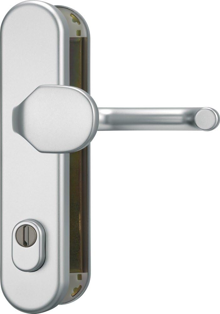 ABUS Tür-Schutzbeschlag HLZS814 F1 aluminium mit Zylinderschutz rund 37404 F1 Aluminium Wechselgarni