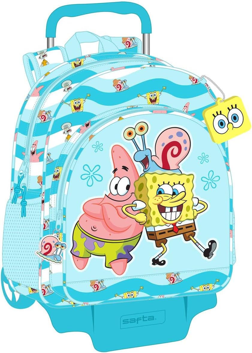 safta 612291313 Rucksack mit Spongebob Stay Positive 33 x 42 x 14 cm, bunt