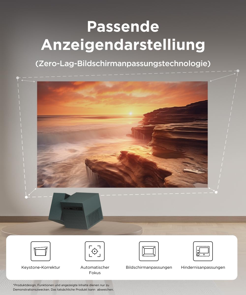 TCL PlayCube 1080P Full-HD DLP-Projektor, Tragbarer GTV-Projektor mit Netflix-Zertifizierung, 750 IS