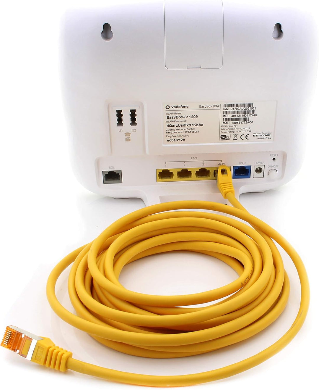 1aTTack.de 5m - Cat.7 Netzwerkkabel Gelb - 5 Stück Gigabit Ethernet LAN Kabel 10000 Mbit s Patchkabe