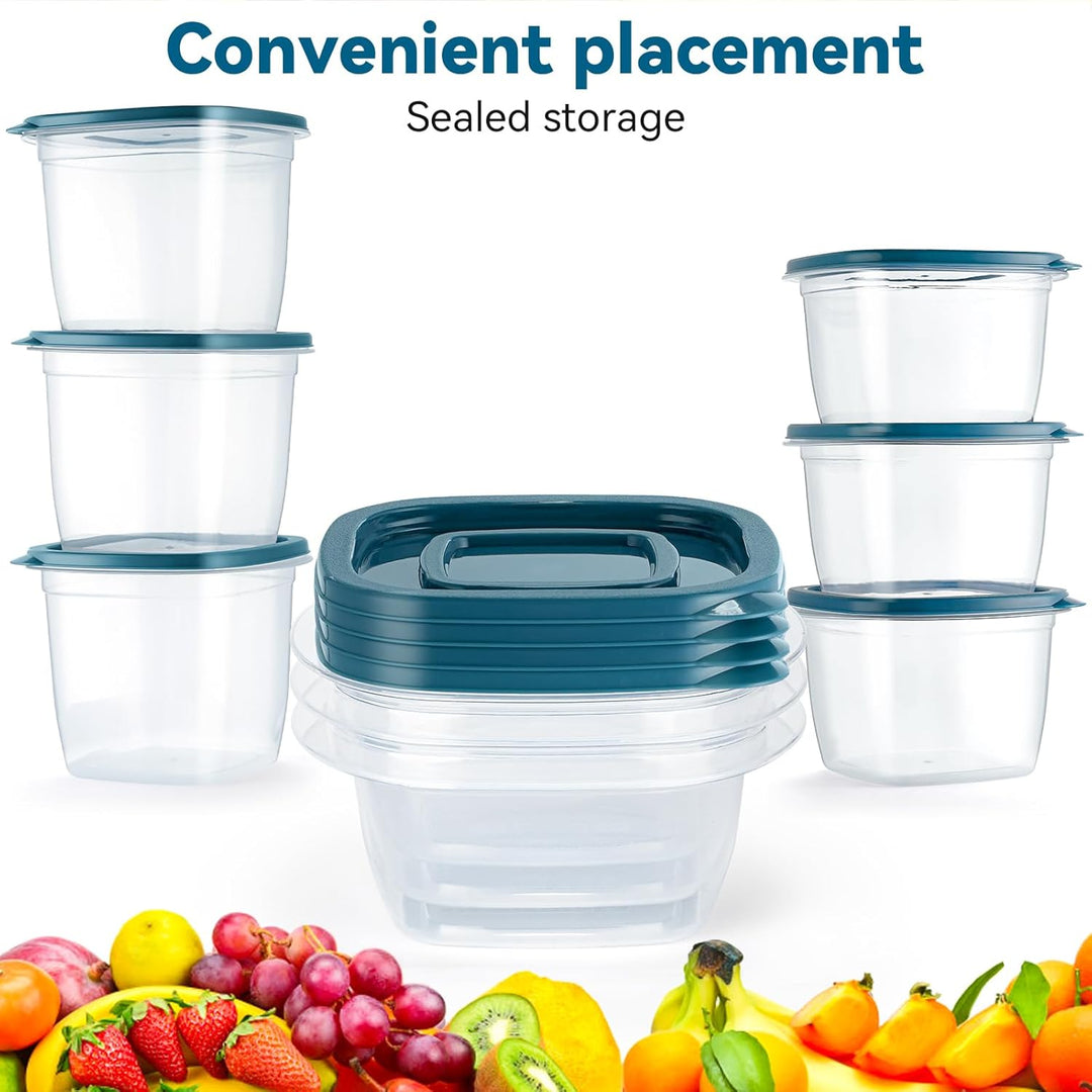 EFISH 9PCS Rechteck Kunststoff Portion Box Sets mit Deckel.Food Aufbewahrungsbox, Behälter Sets, Leb