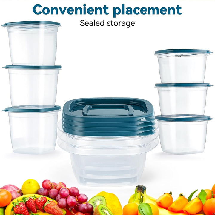 EFISH 9PCS Rechteck Kunststoff Portion Box Sets mit Deckel.Food Aufbewahrungsbox, Behälter Sets, Leb