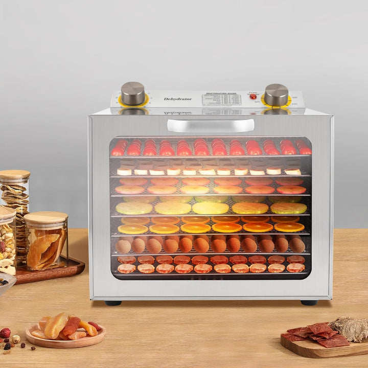Food Dehydrator Dörrgerät Obsttrockner Dörrautomat für Obst Gemüse Fleisch Kräuter und Snacks 400W m