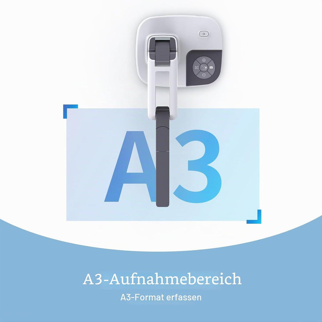 JOYUSING HDMI/USB Dual Mode 13MP Dokumentenkamera/Visualiser mit Licht für Fernunterricht, Webkonfer