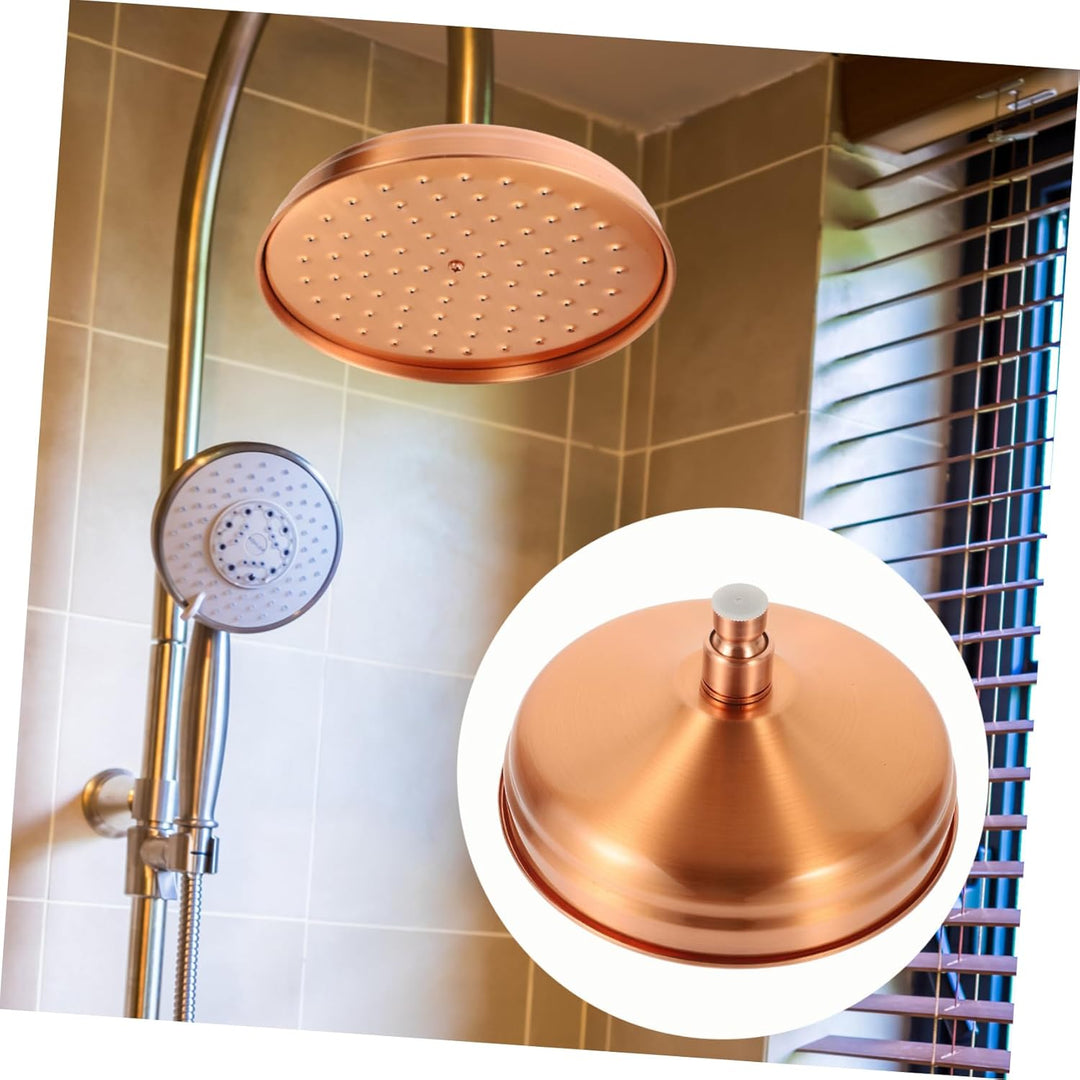 Cabilock Kupfer Duschkopf Round Dusche Sprinkler Niederschlag Duschkopf Retro Bad Regen für Zuhause