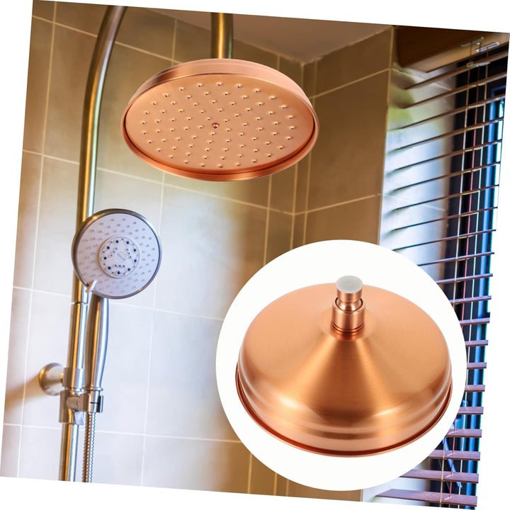 Cabilock Kupfer Duschkopf Round Dusche Sprinkler Niederschlag Duschkopf Retro Bad Regen für Zuhause