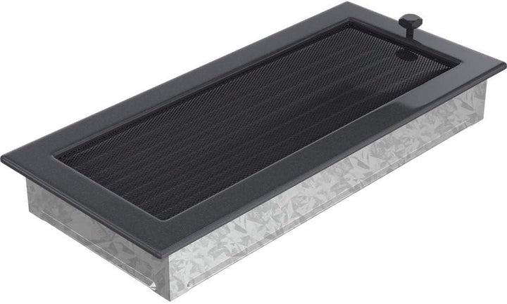 Kratki Lüftungsgitter Kamingitter 17cm x 37cm Graphit mit Jalousien 17 x 37 cm Graphit, 17 x 37 cm G