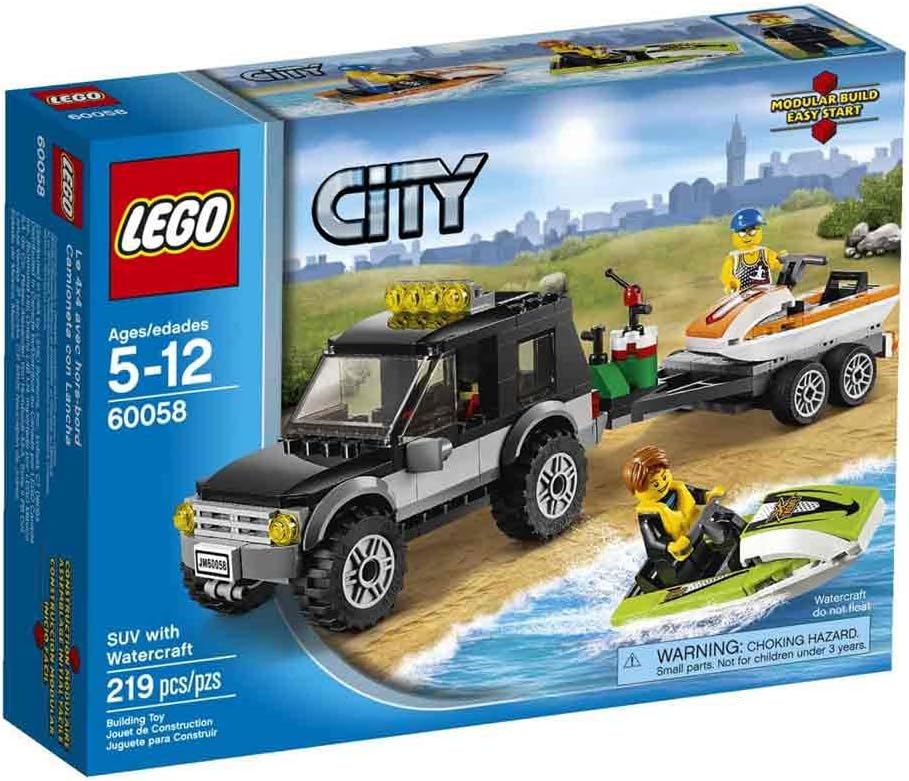 LEGO City Wohnmobil-Boot - Bauspiele (Mehrfarbig, 5 Jahre (S), 219 Teile (S), 12 Jahre (S)