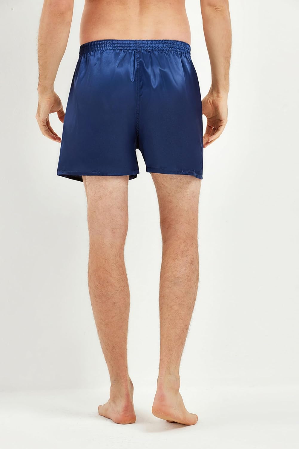 JupiterSecret Herren Satin Boxershorts Pack Unterwäsche, Silk Feeling Schlafshorts mit elastischem B