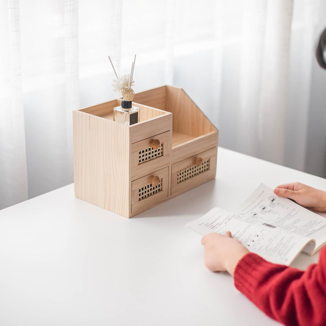 Minischublade aus bambus, arbeitsnische/küche/schlafzimmer nicht zusammenbauen, nicht zusammenbauen