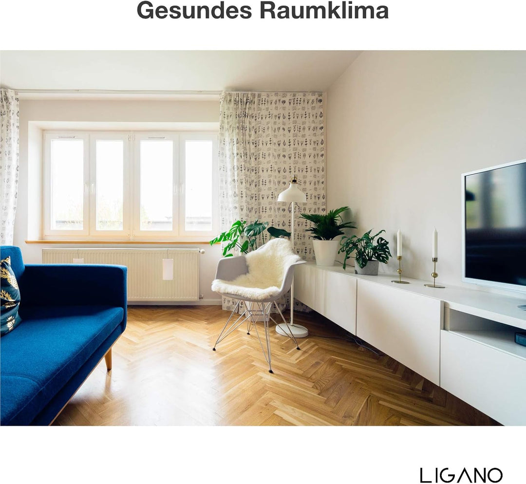 Ligano® Heizkörper Luftbefeuchter weiss – Keramik Wasserverdunster für die Heizung – 3 Stück