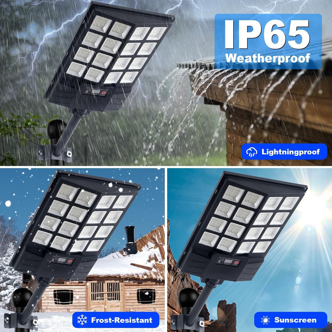 YACAISI Solar-Strassenlaternen für den Aussenbereich, 8500 K, solarbetriebenes Auffahrtlicht, LED-Fl
