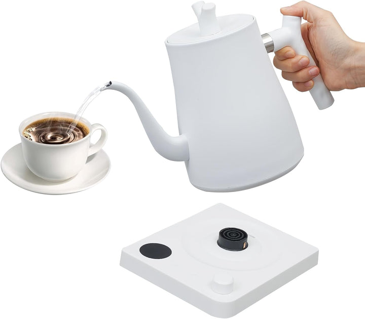 Edelstahl Wasserkocher mit Temperatureinstellung und Warmhaltefunktion, Schwanenhals Wasserkocher El