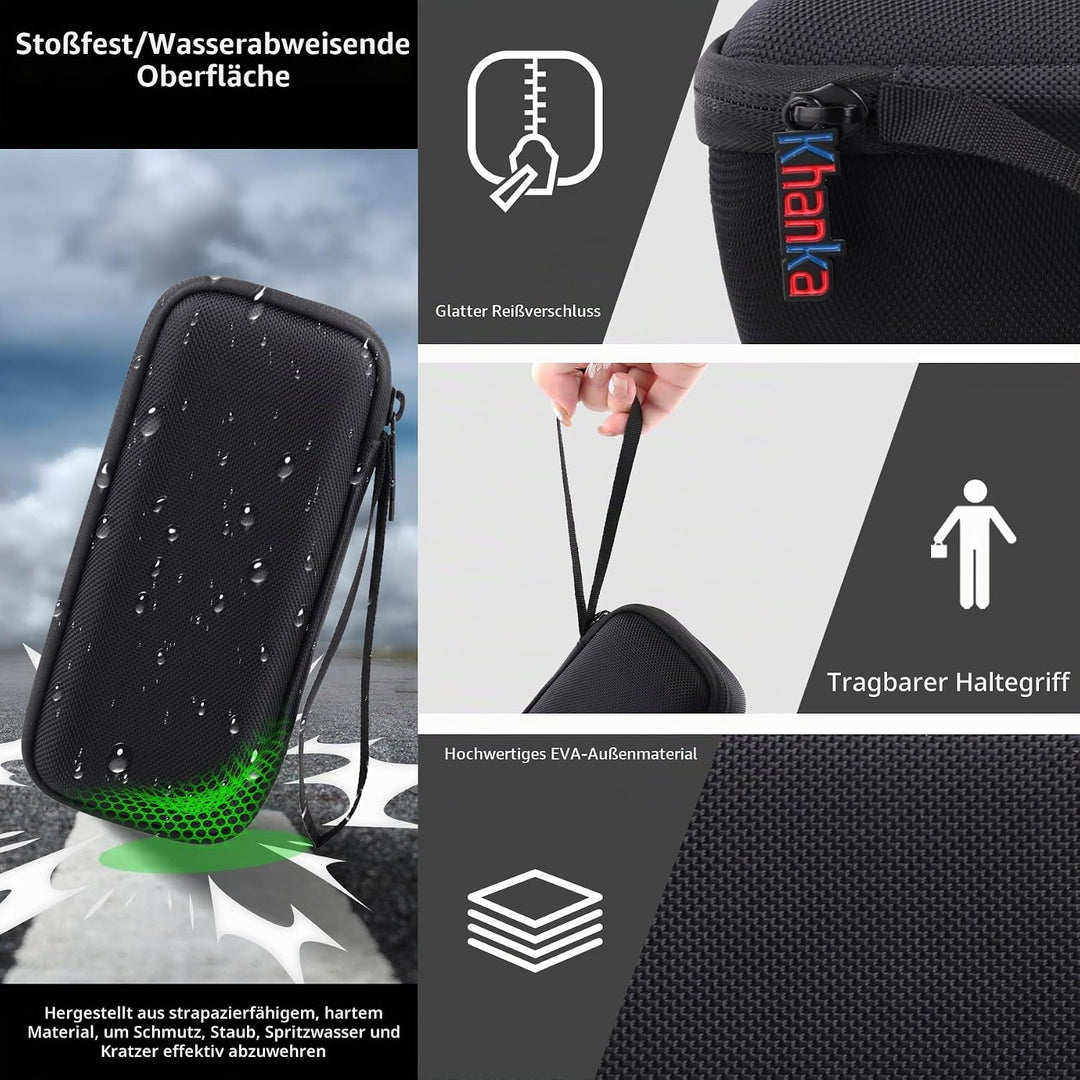 Khanka Hart Tasche für Sonos Roam 2/Roam/Roam SL WLAN WiFi Bluetooth Speaker Lautsprecher, Nut Tasch