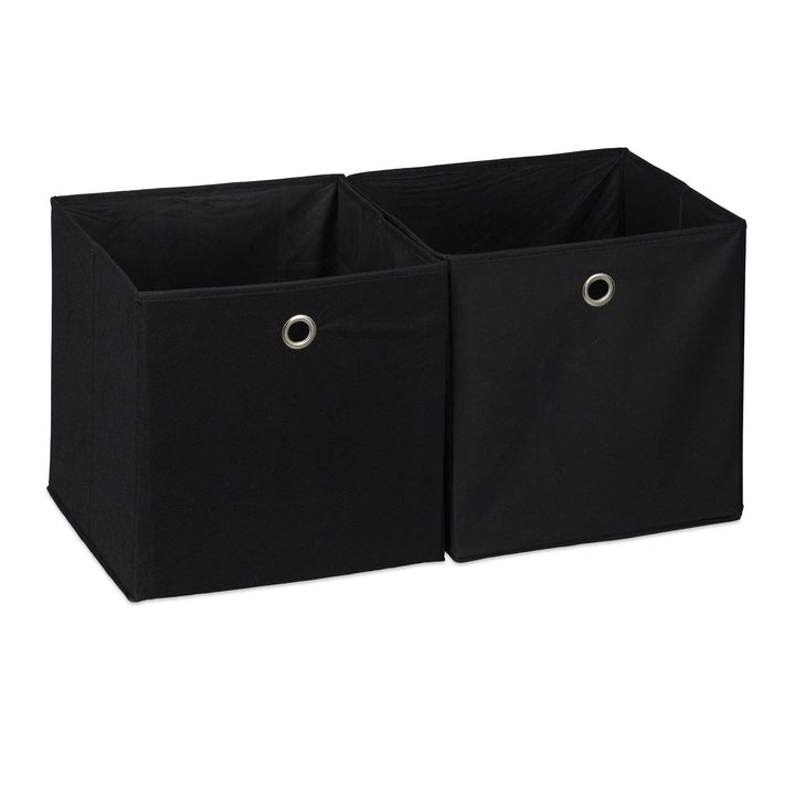 4 x Aufbewahrungsbox Stoff, quadratisch, Aufbewahrung für Regal, Stoffbox in Würfelform, HxBxT: 30 x