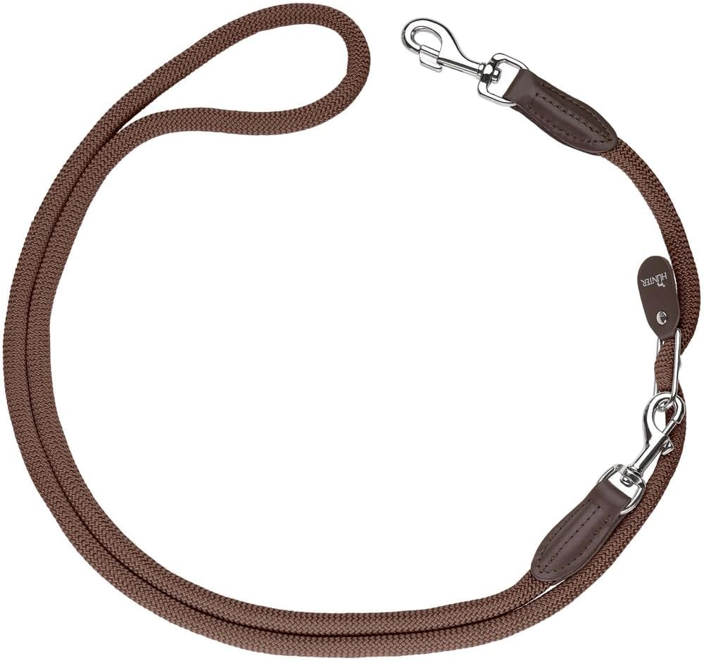 HUNTER FREESTYLE Vario-Leine für Hunde, robust, wetterfest, 1,0 x 260 cm, braun braun 1,0 x 260 cm,