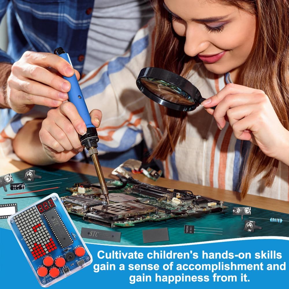 DIY SpielekonsoleLöten Elektronik Baukasten DIY Games Console Handheld Kit Löt Bausatz für Studenten