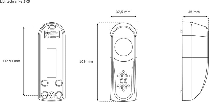 HOMEPILOT Lichtschranke 4597 für RolloPort S2 und SX5 DuoFern (80000051), Schwarz (Nachfolgemodell v