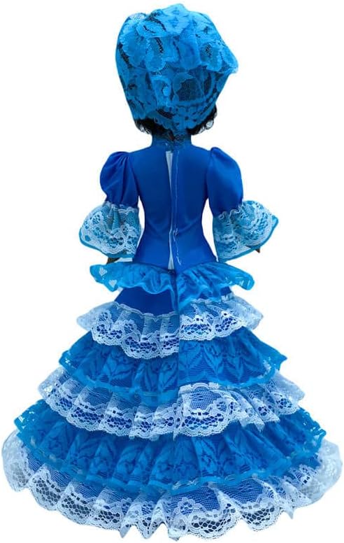 Religiosa Santera Göttin Yemaya Kleid, Blau, für Puppen-Kollektion Sintra, Simona, Mari's, Pepa's od
