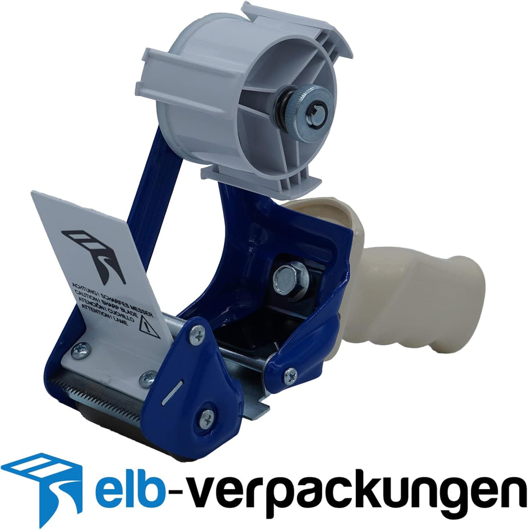 2 Stück - Handabroller - Profi-Ausführung - Version : STD - blau/blue - 50 mm - Klebebandabroller Me