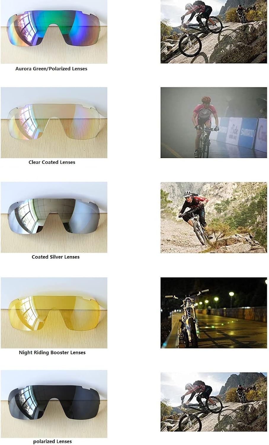SAWUTPV Fahrradbrille Winddicht Herren Damen TR90 Rahmen Polarisiert Radfahren Ganzer Rahmen MTB Spo