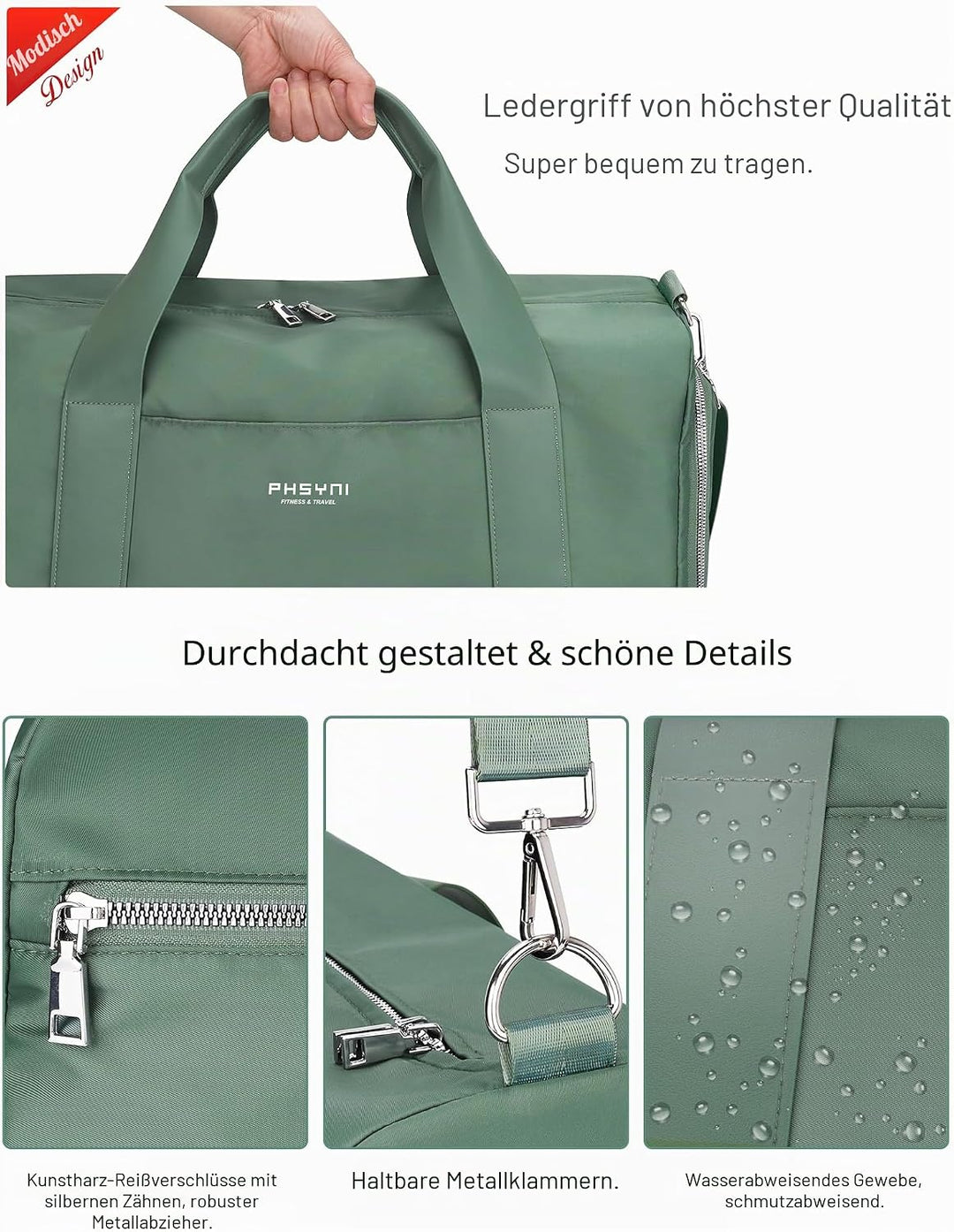 19 Zoll Sporttasche Reisetasche für Damen und Herren,wasserdichte Handgepäcktasche,Trainingstasche f