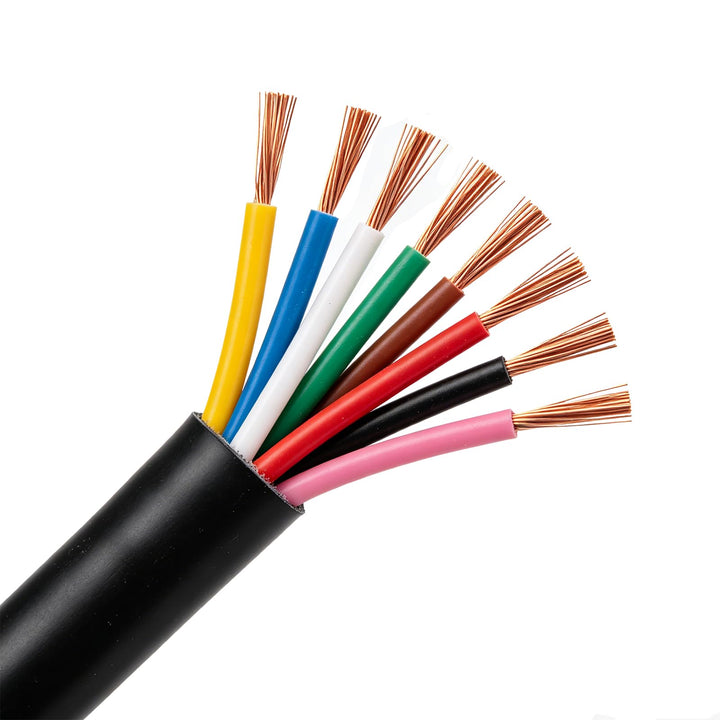 BEIJISTAR 10M Fahrzeugleitung 7x0,5+1x1.0mm² Rundkabel, 12V 24V 8 Adriges Anhängerkabel, 8 Adriges E