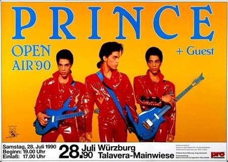 Prince - Diamonds & Pearls, Würzburg 1990 » Konzertplakat/Premium Poster | Live Konzert Veranstaltun