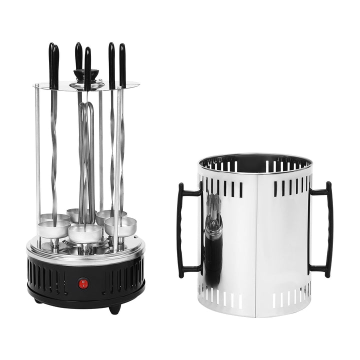 Vertikaler Elektrogrill 1000W 400-500℃ Elektrische Drehgrillmaschine für Zuhause Hähnchengrill Elekt
