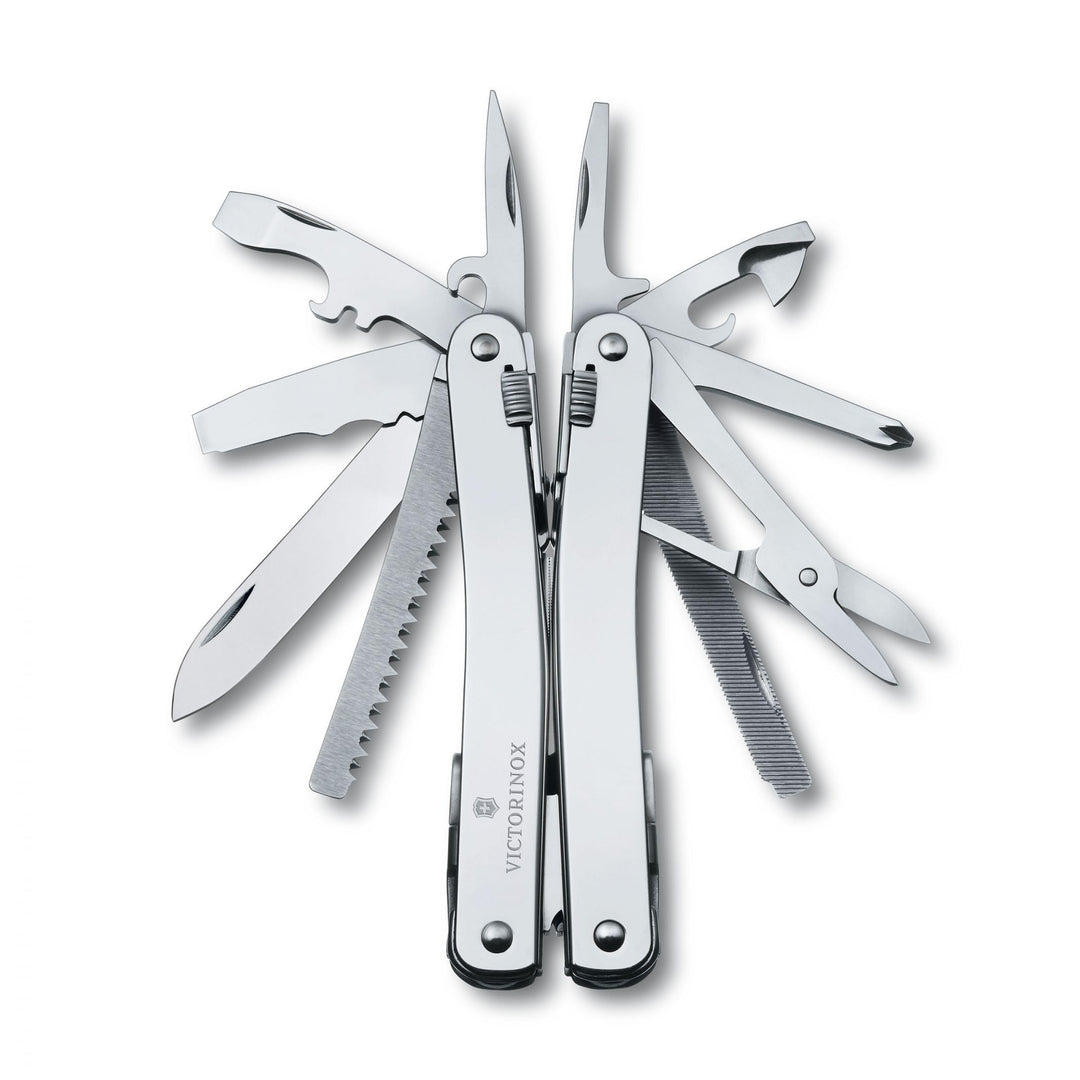 Victorinox Multifunktionswerkzeug Swiss Tool Spirit X, 24 Funktionen, Multitool mit Feststellklinge