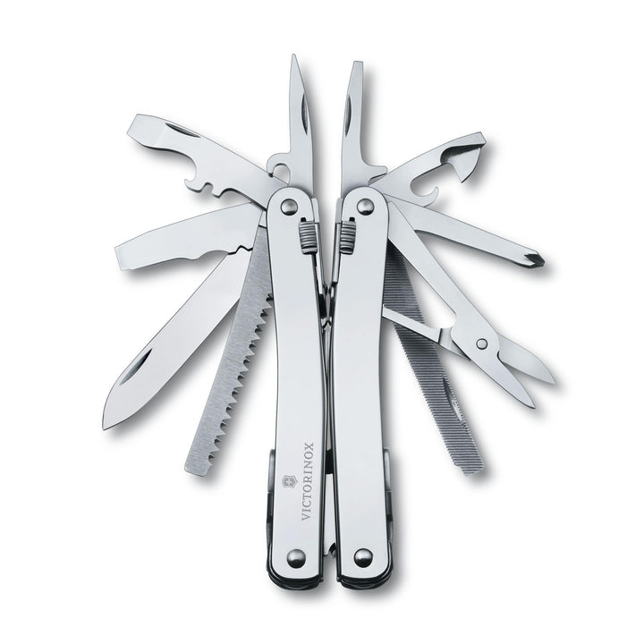 Victorinox Multifunktionswerkzeug Swiss Tool Spirit X, 24 Funktionen, Multitool mit Feststellklinge