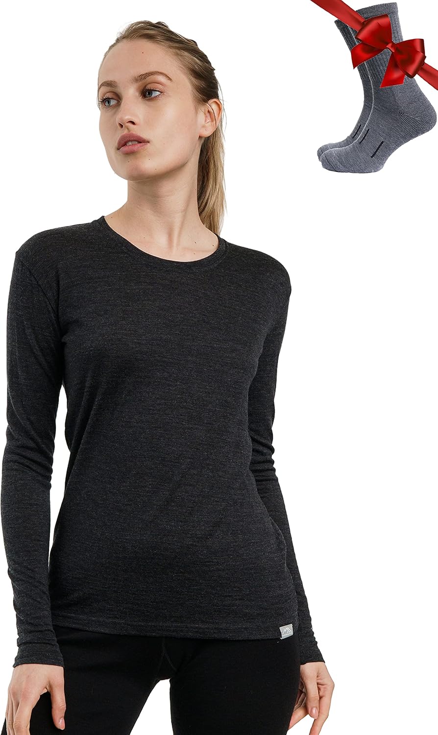 Merino.tech Merino Shirt Damen Langarm - Premium 100% Merino Unterwäsche Damen Langarmshirt, Sportun