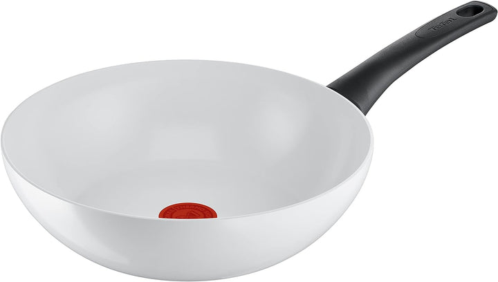 Tefal C41719 Ceramic Control Wokpfanne 28 cm | sichere Keramikversiegelung | Thermo-Signal Temperatu