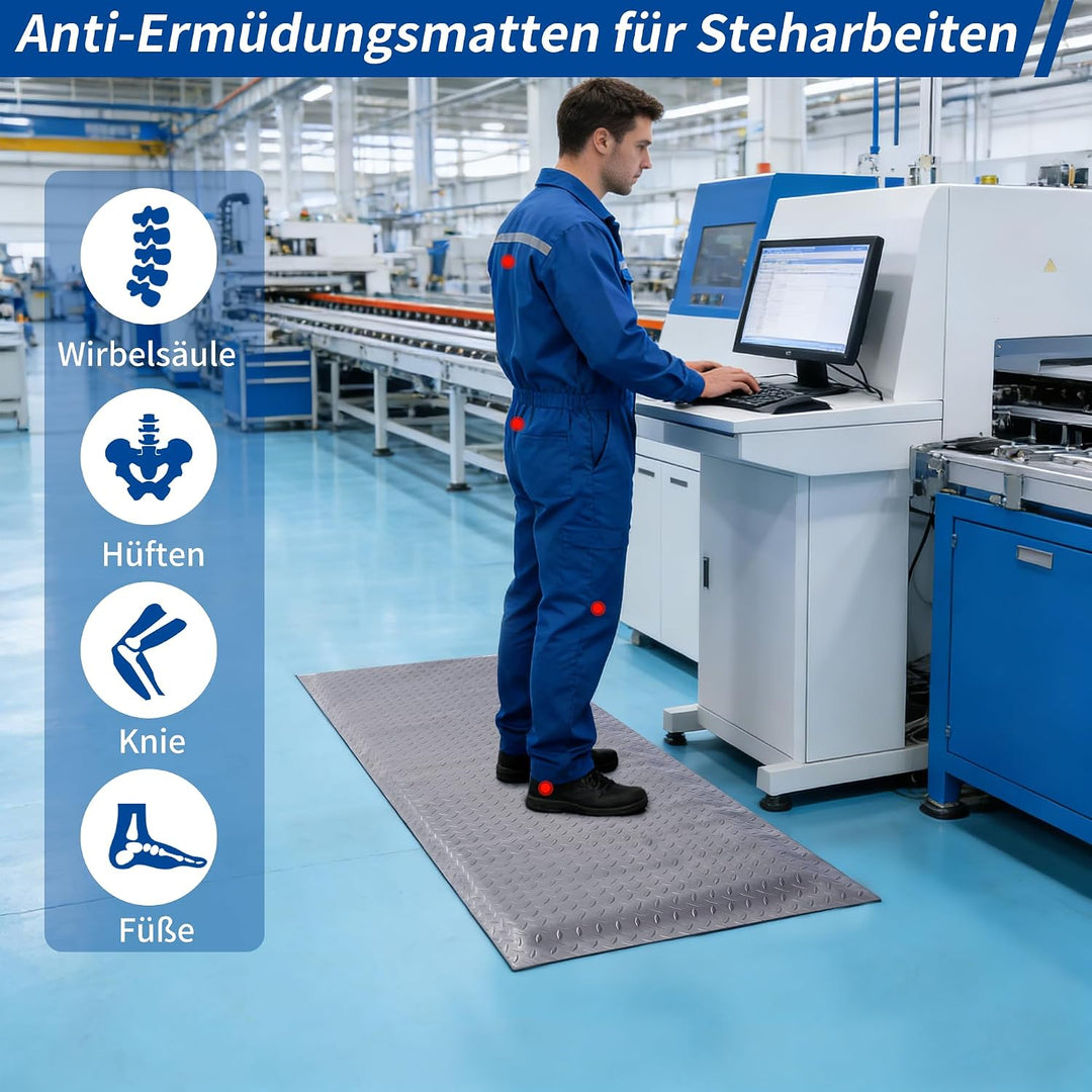 Anti Ermüdungsmatte für Steharbeitsplätze, Ergonomische Arbeitsplatzmatte Anti Fatigue Stehmatte, 60
