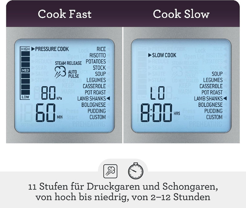 Sage - The Fast Slow Pro - Schnellkochen, Langsamkochen, Sautieren, Dämpfen, Schmoren, Risotto mache