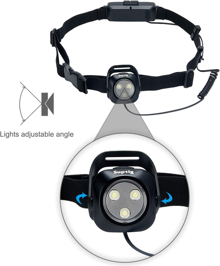 Suptig Lauflicht, Brustlicht, Laufgürtel Licht für Camping, Wandern, Laufen, Joggen, Gehen, Outdoor-