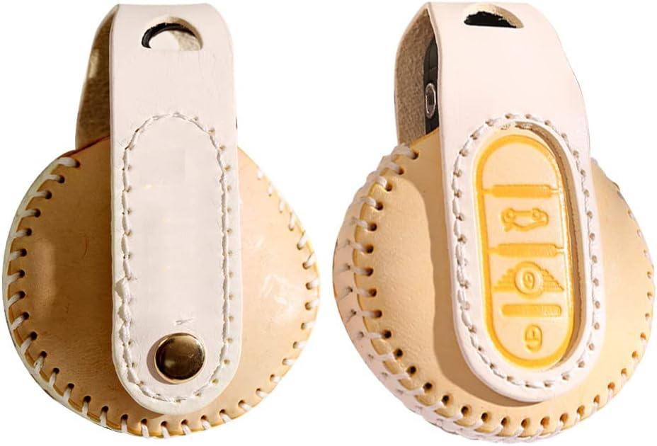 HIBEYO Autoschlüssel Hülle passt für BMW Mini Schlüssel hülle Nebelwachsleder Schutzhülle für Mini F