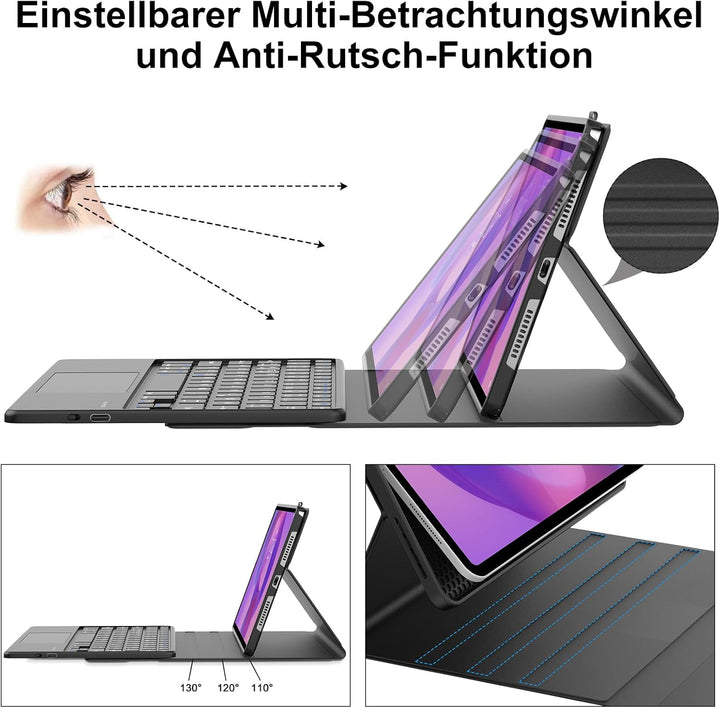 Tastatur Hülle für Lenovo Idea Tab 2025 11 Zoll (TB-336ZU TB-336FU) mit Touchpad, Kabellose Bluetoot
